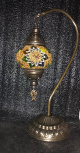 Tafellamp Halay - Turkse - Glas - Bruin - 45cm