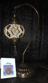 Tafellamp Halay - Turkse - Glas - Bruin - 45cm