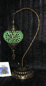 Tafellamp Halay - Turkse - Glas - Bruin - 45cm