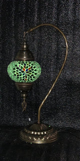 Tafellamp Halay - Turkse - Glas - Bruin - 45cm