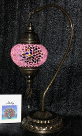 Tafellamp Halay - Turkse - Glas - Bruin - 45cm