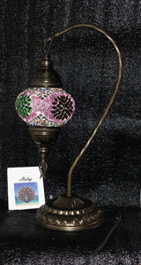 Tafellamp Halay - Turkse - Glas - Bruin - 45cm