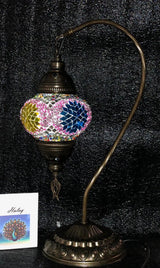 Tafellamp Halay - Turkse - Glas - Bruin - 45cm