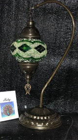 Tafellamp Halay - Turkse - Glas - Bruin - 45cm