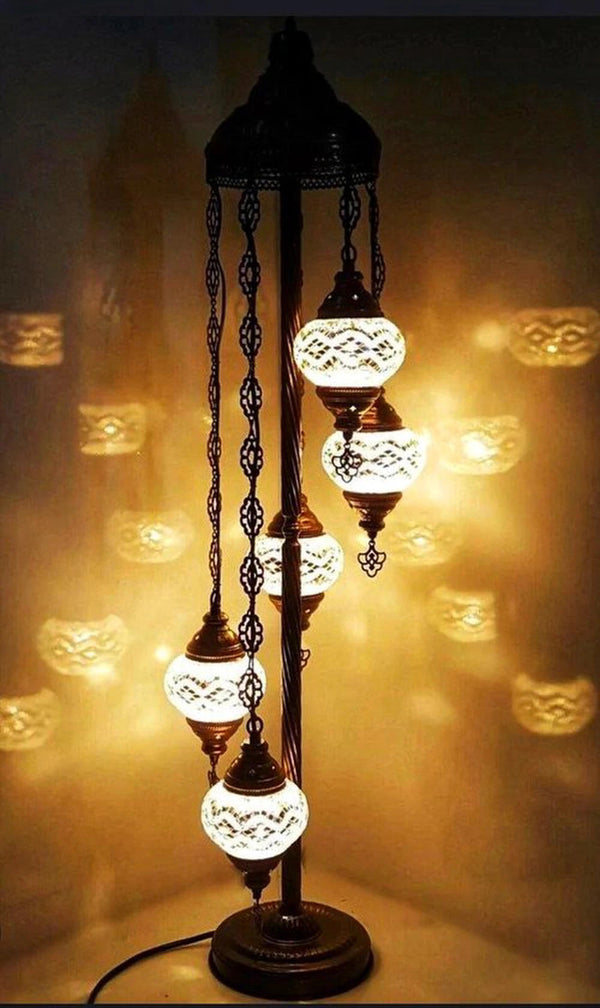 Staande Lamp Merkloos - Turkse - Mozaïek - Wit