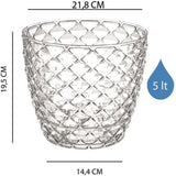 Bloempot Serinova - Set van 5 Stuks - Crème