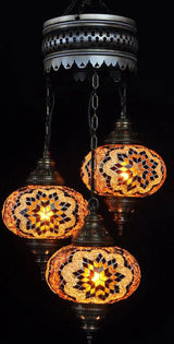 Hanglamp Merkloos - Turkse - Mozaïek - Rood - 3 Bollen