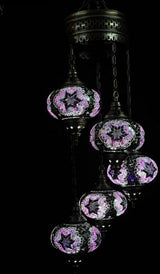 Hanglamp Merkloos - Turkse - Glas - 5 Bollen