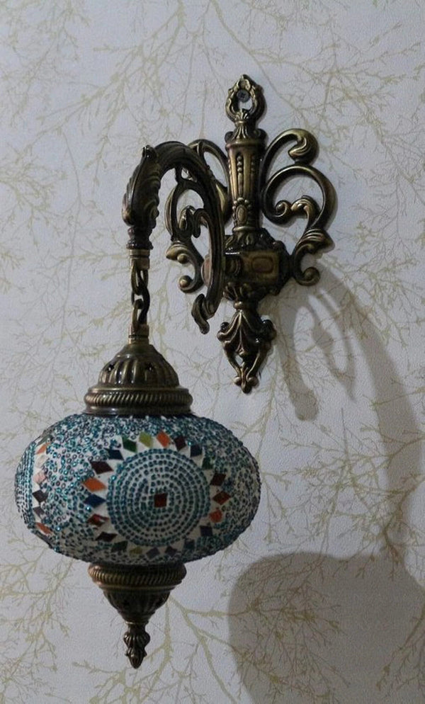 Wandlamp Halay - Turks - Mozaïek - Turquoise
