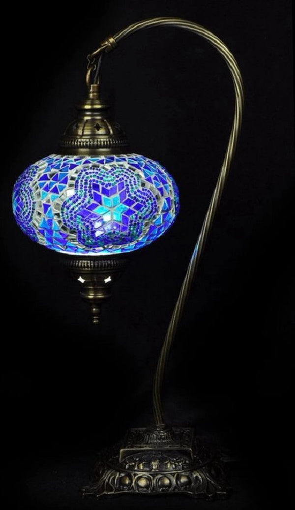 Tafellamp Merkloos - Turkse - Mozaïek - Blauw