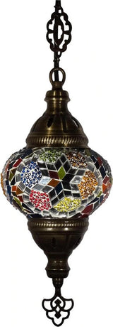 Hanglamp Merkloos - Turkse - Mozaïek - Wit - 19cm