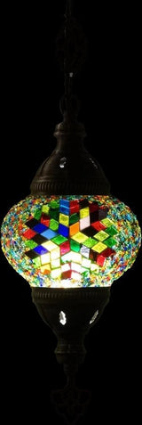Hanglamp Merkloos - Turkse - Mozaïek - Wit - 19cm