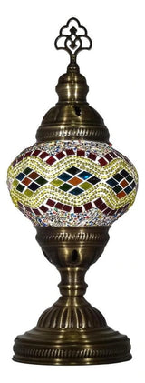 Tafellamp Merkloos - Turkse - Mozaïek - Geel - 13cm