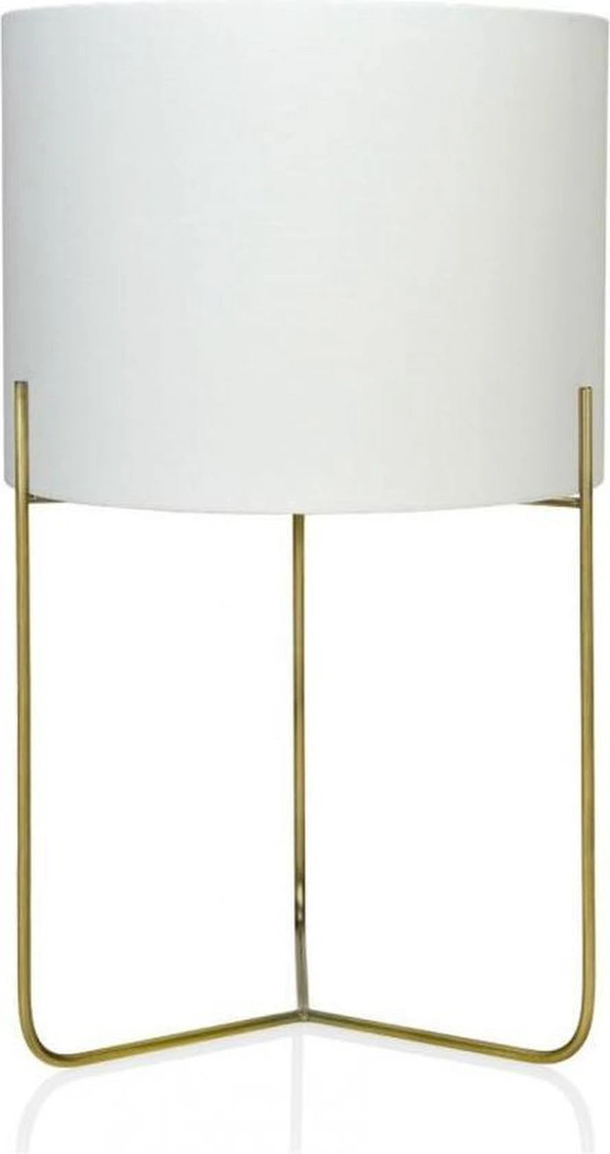 Tafellamp Andrea house - Messing Brass met Witte Lampenkap