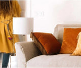 Tafellamp Andrea house - Messing Brass met Witte Lampenkap