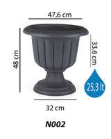 Bloempot De Max - Taupe - 50x35cm - 25L