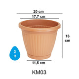 Bloempot De Max - Set van 3 Stuks