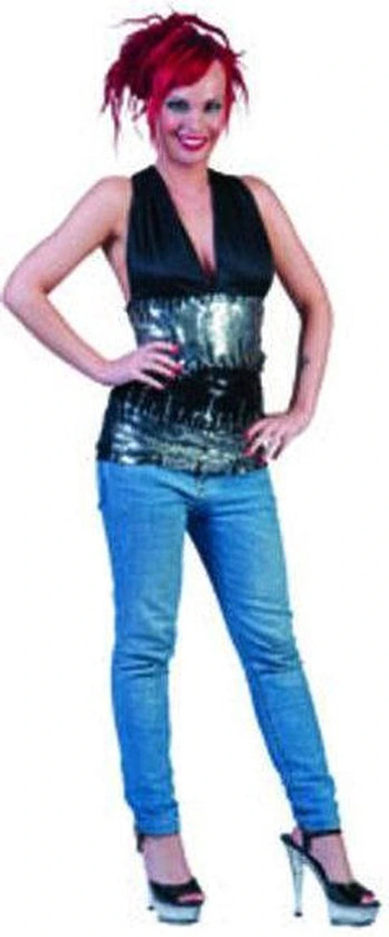Verkleedkleding Funny Fashion - Zwart