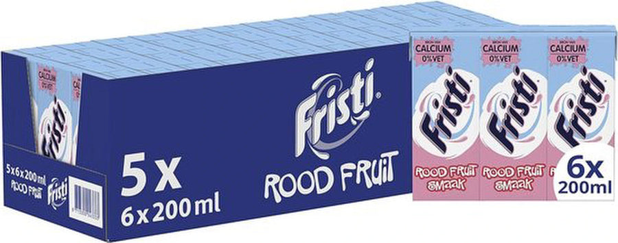 Zuiveldrank Fristi - Rood - 5x6x200m