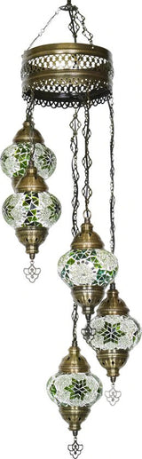 Hanglamp Sultanlights - Oosterse - Mozaiek - Wit - 97cm