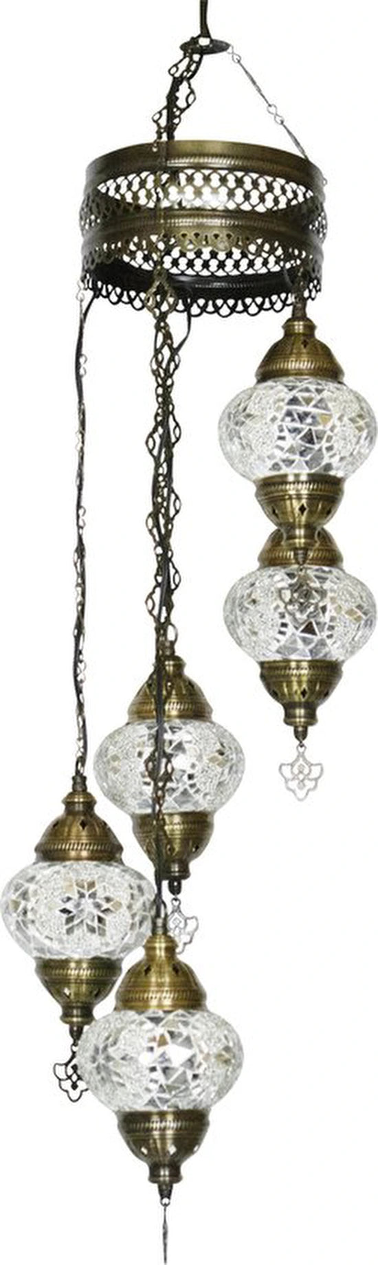 Hanglamp Sultanlights - Oosterse - Mozaiek - Wit - 97cm