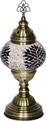 Tafellamp Halay - Oosterse - Mozaiek - Lichtblauw - 30cm