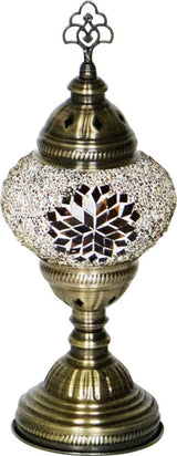 Tafellamp Halay - Oosterse - Mozaiek - Lichtblauw - 30cm