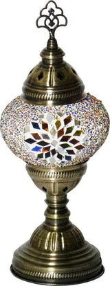Tafellamp Halay - Oosterse - Mozaiek - Lichtblauw - 30cm