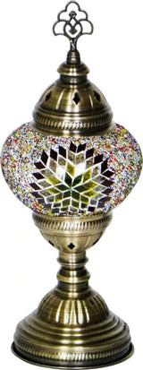 Tafellamp Halay - Oosterse - Mozaiek - Lichtblauw - 30cm
