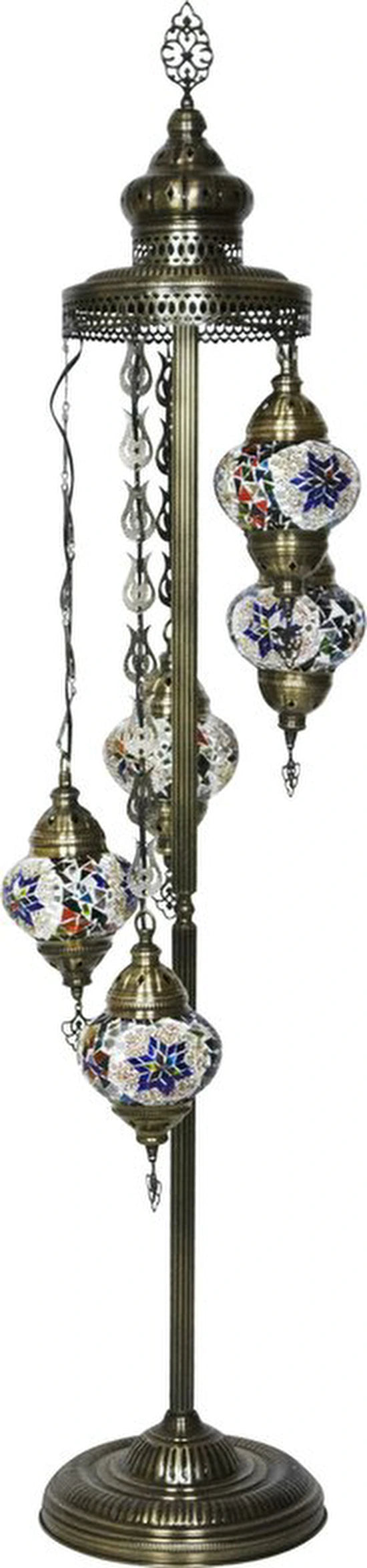 Staande Lamp Halay - Oosterse - Mozaiek - 5 Bollen - 140cm