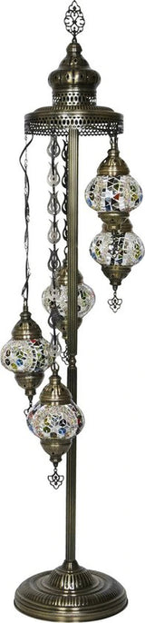 Staande Lamp Halay - Oosterse - Mozaiek - 5 Bollen - 140cm