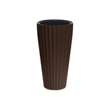 Serinova Lange Hoge Bloempot Rond - 58 cm - Plantenbak Binnen Buiten - Bruin Mokka - Inclusief Binnenpot Met Handvatten - UV-bestendig En Winterhard - 52 L