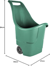 Groene Tuintrolley met Wielen De Max - Groene Tuintrolley met Wielen